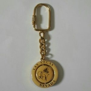 Las Vegas Nevada Enamel/ Gold Keychain